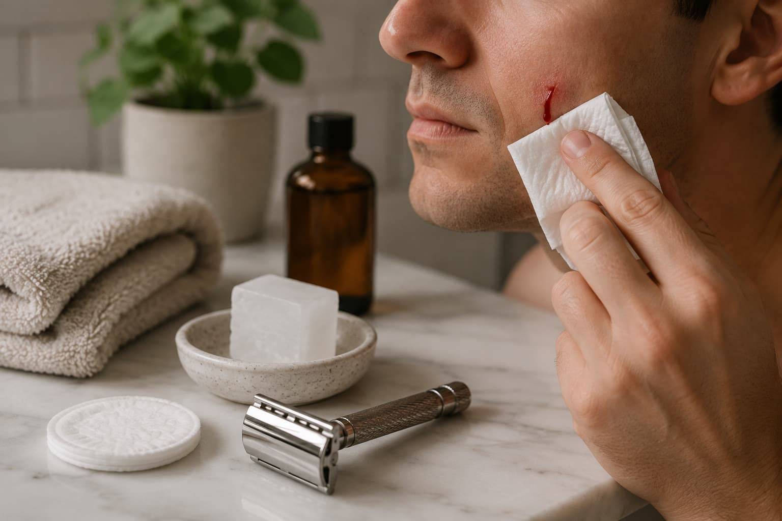 How to Stop Bleeding from a Safety Razor Cut